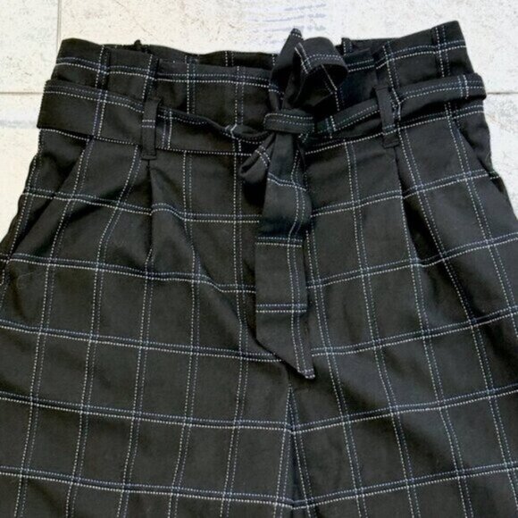 H&M Black White & Blue Wide Leg Work Pant - Picture 3 of 3